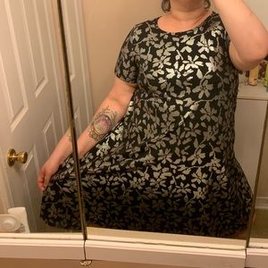 Black and Silver Carly Dress Lularoe